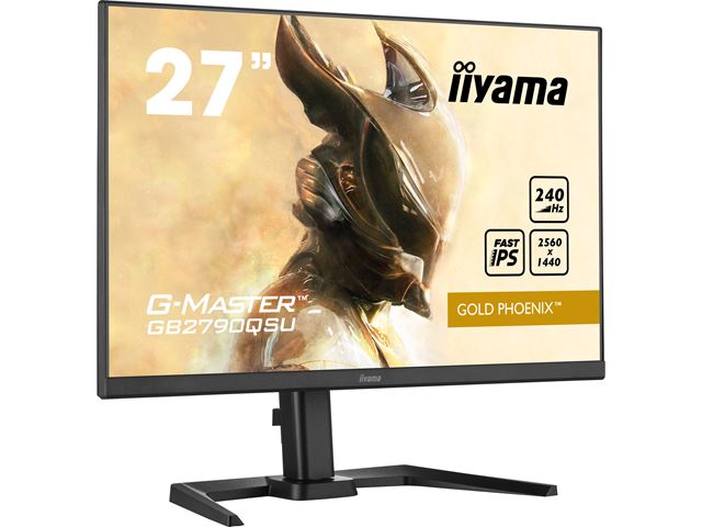 iiyama G-Master Gold Phoenix gaming monitor GB2790QSU-B5 27", 2560 x 1440, 1ms, FreeSync Premium, Display Port, 240hz refresh rate, Height Adjustable image 4