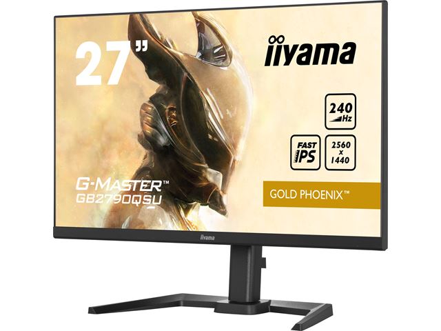 iiyama G-Master Gold Phoenix gaming monitor GB2790QSU-B5 27", 2560 x 1440, 1ms, FreeSync Premium, Display Port, 240hz refresh rate, Height Adjustable image 8
