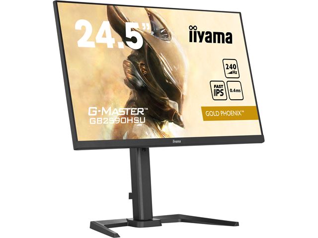 iiyama G-Master Gold Phoenix gaming monitor GB2590HSU-B5 24.5" Black, Ultra Slim Bezel, Full HD, 240Hz, 0.4ms, FreeSync, HDMI, Display Port, USB Hub image 5