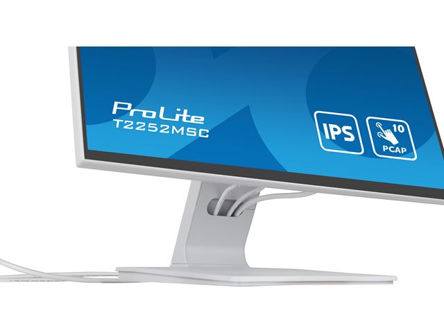 iiyama ProLite monitor T2252MSC-W2  22" White, IPS, Projective Capacitive 10pt touch, HDMI, Display Port, Edge-to-Edge glass design, anti fingerprint coating image 13