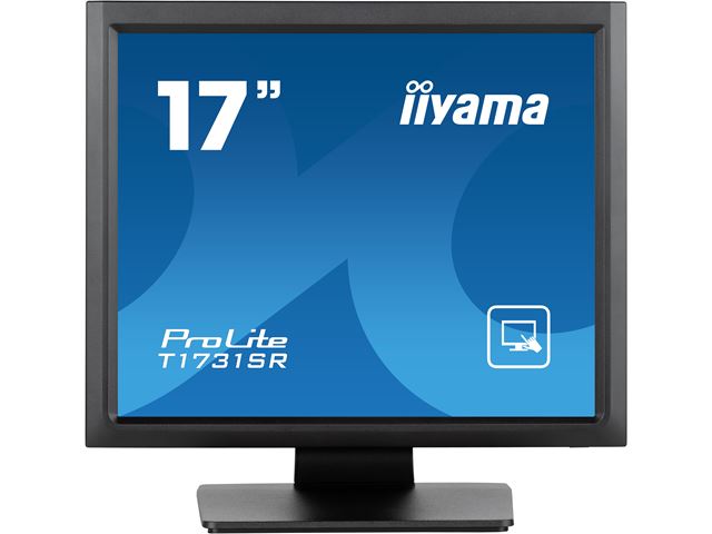 iiyama ProLite monitor T1731SR-B1S 17" Black, 5:4, Resistive single touch, HDMI, Display Port, IP54 rated image 0