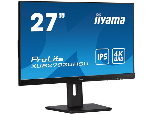 iiyama ProLite monitor XUB2792UHSU-B5 27", IPS, 4k, Height Adjustable and Pivot function, HDMI, DisplayPort, USB Hub, PIP, PBP image 1
