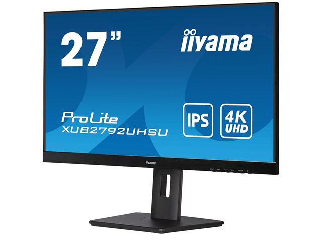 iiyama ProLite monitor XUB2792UHSU-B5 27", IPS, 4k, Height Adjustable and Pivot function, HDMI, DisplayPort, USB Hub, PIP, PBP image 3