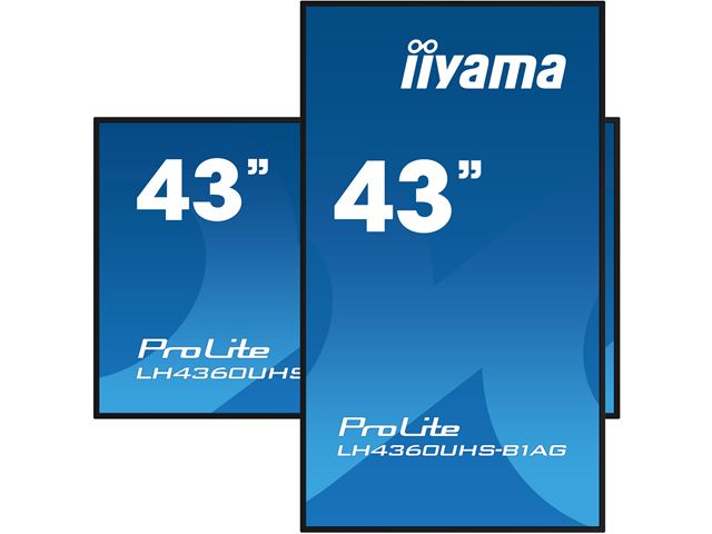 iiyama ProLite LH4360UHS-B1AG 43", VA, 4K, 24/7 Hours Operation, HDMI x 3,  Landscape/Portrait, Android OS and FailOver image 3