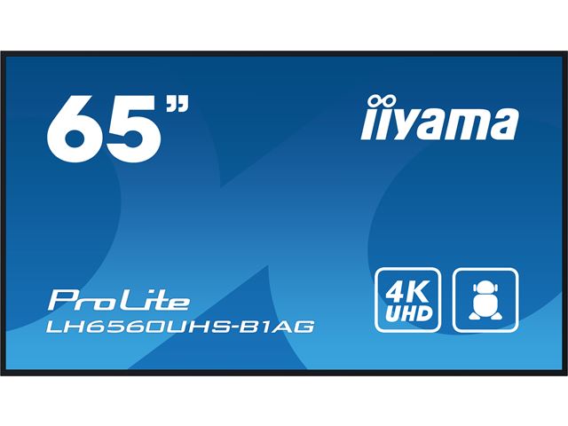 iiyama ProLite LH6560UHS-B1AG 65", VA, 4K, 24/7 Hours Operation, HDMI x 3,  Landscape/Portrait, Android OS and FailOver image 0