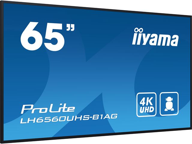 iiyama ProLite LH6560UHS-B1AG 65", VA, 4K, 24/7 Hours Operation, HDMI x 3,  Landscape/Portrait, Android OS and FailOver image 2