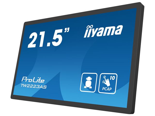 iiyama ProLite TW2223AS-B1, 22” Full HD PCAP 10pt touch screen with Android and edge-to-edge glass design image 5