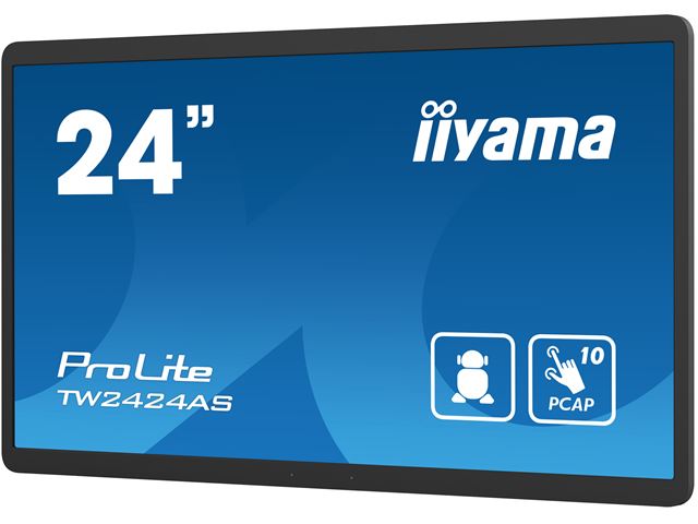 iiyama ProLite TW2424AS-B1, 24” IPS, Full HD PCAP 10pt touch screen with Android and anti glare coating image 2