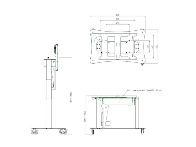 iiyama MD 062B7650 Tip & Touch stand on wheels (electrical tip function) max. 65 inch, 60 kg image 3