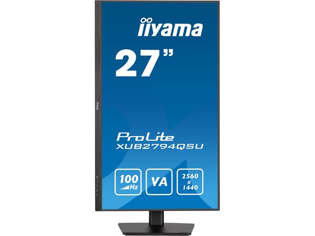 iiyama ProLite XUB2794QSU-B6, 27" WQHD resolution, Height adjustable, Ultra Slim, VA, HDMI, DP, 100hz refresh rate image 1
