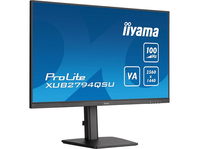 iiyama ProLite XUB2794QSU-B6, 27" WQHD resolution, Height adjustable, Ultra Slim, VA, HDMI, DP, 100hz refresh rate image 3
