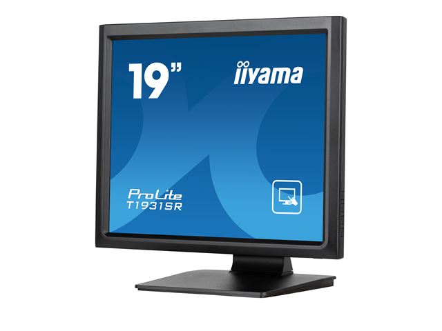 iiyama ProLite monitor T1931SR-B1S 19" Black, 5:4, Resistive single touch, HDMI, Display Port, IP54 rated image 1
