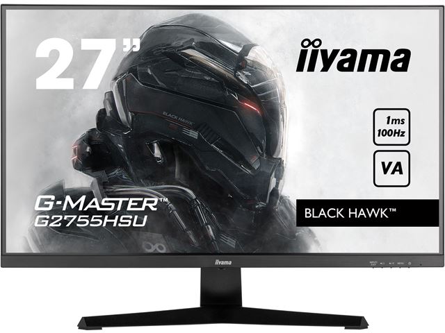 iiyama G-Master Black Hawk monitor G2755HSU-B1 27" Black, Full HD, 100Hz, VA, 1ms, FreeSync, HDMI, Display Port, image 0