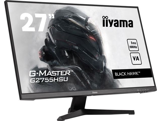 iiyama G-Master Black Hawk monitor G2755HSU-B1 27" Black, Full HD, 100Hz, VA, 1ms, FreeSync, HDMI, Display Port, image 3