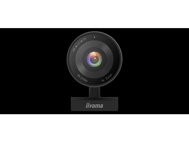 iiyama UC-CAM10PRO-1 Professional 4K Webcam with Built in microphone, 5x Digital zoom, 120° field of view (FoV) and Auto Tracking image 1