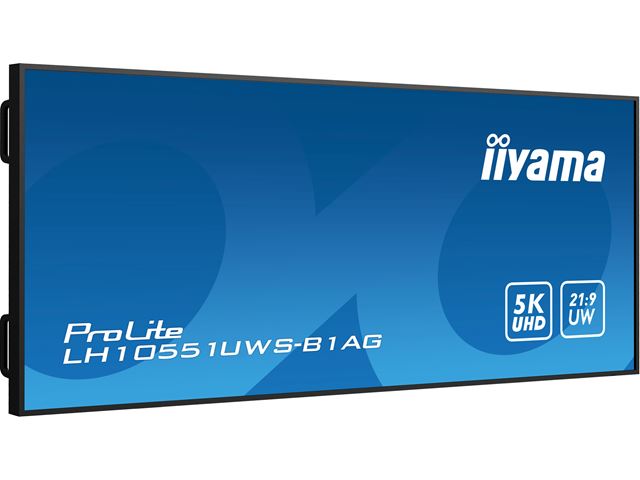 iiyama ProLite LH10551UWS-B1AG 105", specialised 21:9 panoramic commercial signage, 24/7, 5K, IPS, HDMI, landscape/portrait, OPS slot, Anti-Glare image 4