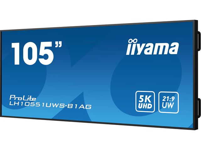 iiyama ProLite LH10551UWS-B1AG 105", specialised 21:9 panoramic commercial signage, 24/7, 5K, IPS, HDMI, landscape/portrait, OPS slot, Anti-Glare image 5