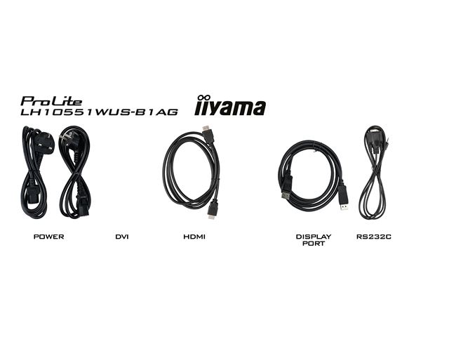 iiyama ProLite LH10551UWS-B1AG 105", specialised 21:9 panoramic commercial signage, 24/7, 5K, IPS, HDMI, landscape/portrait, OPS slot, Anti-Glare image 13