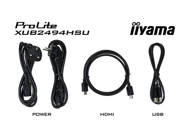 iiyama ProLite monitor XUB2494HSU-B6 24", VA panel, Height Adjustable, 100Hz refresh rate, 3-side borderless bezel, HDMI, Display Port, USB Hub image 13