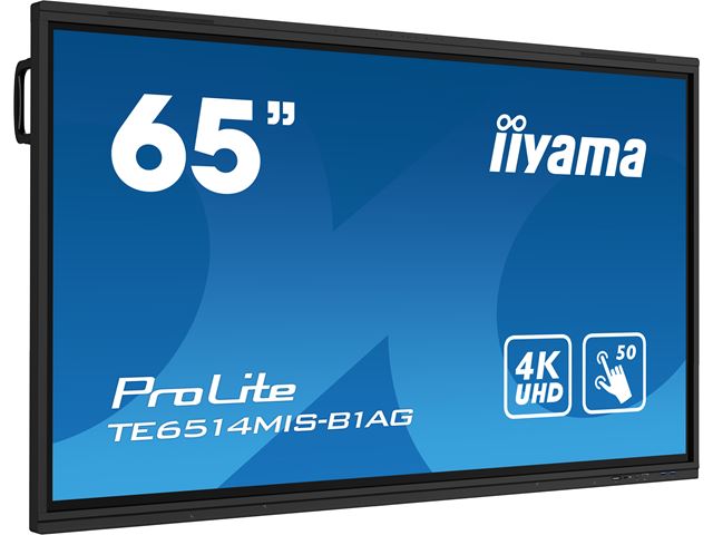 iiyama ProLite monitor TE6514MIS-B1AG 65", 4k UHD, Infrared 50pt touch, Anti-glare coating, VA, HDMI, features Note, Browser & Cloud Drive, iiWare 11 image 1