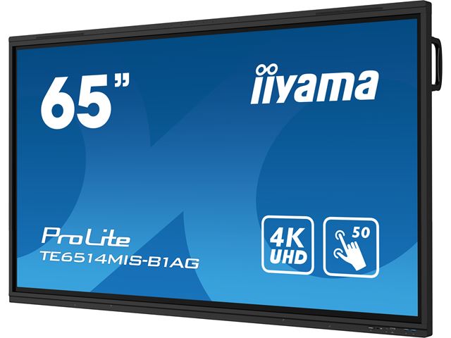 iiyama ProLite monitor TE6514MIS-B1AG 65", 4k UHD, Infrared 50pt touch, Anti-glare coating, VA, HDMI, features Note, Browser & Cloud Drive, iiWare 11 image 3