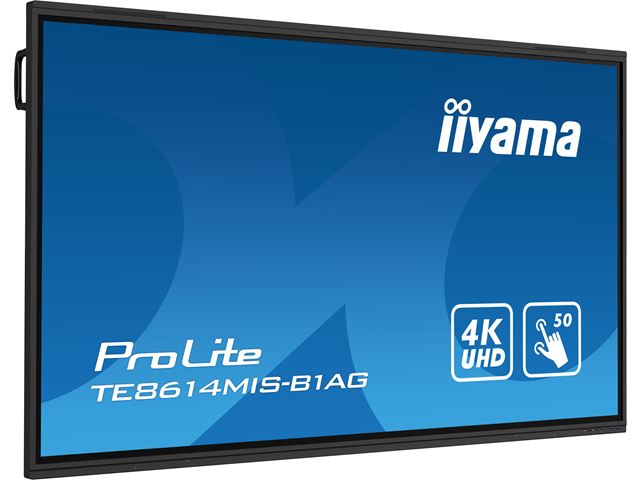 iiyama ProLite monitor TE8614MIS-B1AG 86", 4k UHD, Infrared 50pt touch, Anti-glare coating, VA, HDMI, features Note, Browser & Cloud Drive, iiWare 11 image 2