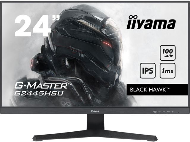 iiyama G-Master Black Hawk gaming monitor G2445HSU-B1 24" Black, IPS, 100Hz, 1ms, FreeSync, HDMI, Display Port, USB Hub image 0