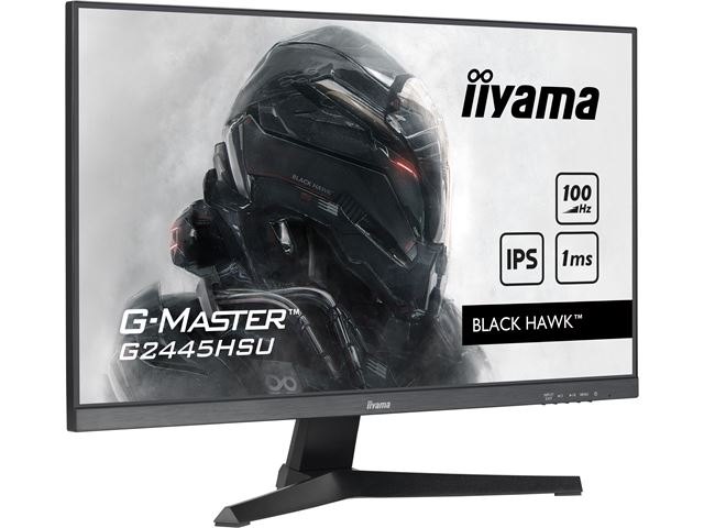 iiyama G-Master Black Hawk gaming monitor G2445HSU-B1 24" Black, IPS, 100Hz, 1ms, FreeSync, HDMI, Display Port, USB Hub image 2
