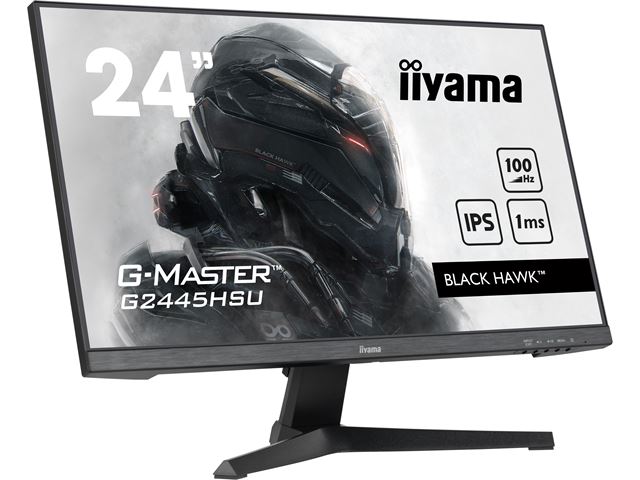 iiyama G-Master Black Hawk gaming monitor G2445HSU-B1 24" Black, IPS, 100Hz, 1ms, FreeSync, HDMI, Display Port, USB Hub image 3