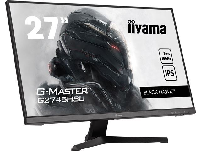 iiyama G-Master Black Hawk gaming monitor G2745HSU-B1 27" Black, IPS, 100Hz, 1ms, FreeSync, HDMI, Display Port, USB Hub image 3