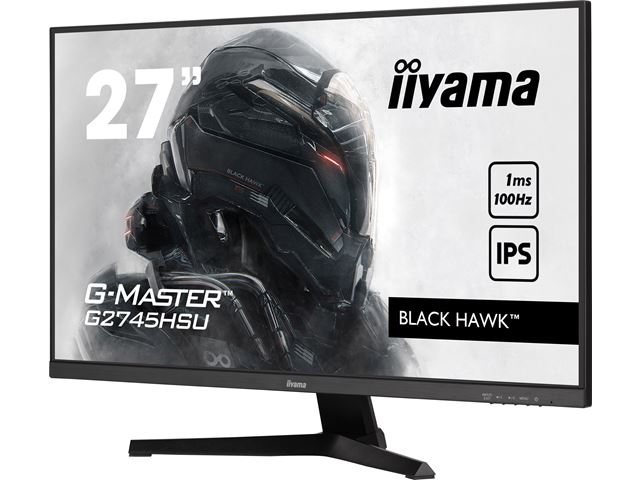 iiyama G-Master Black Hawk gaming monitor G2745HSU-B1 27" Black, IPS, 100Hz, 1ms, FreeSync, HDMI, Display Port, USB Hub image 4