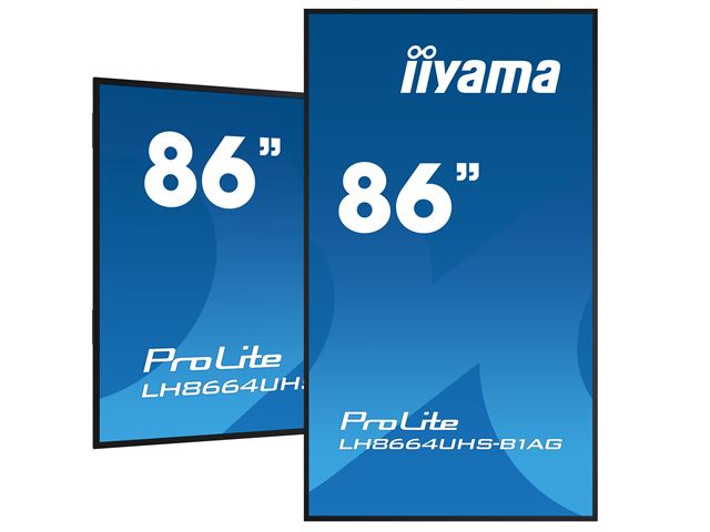 iiyama ProLite LH8664UHS-B1AG 86", 24/7, 4K, IPS, HDMI, landscape/portrait, Wifi, Android OS, signal FailOver, 500cd/m² high brightness, Anti-Glare image 4