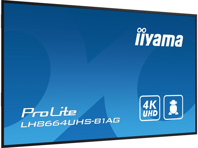iiyama ProLite LH8664UHS-B1AG 86", 24/7, 4K, IPS, HDMI, landscape/portrait, Wifi, Android OS, signal FailOver, 500cd/m² high brightness, Anti-Glare image 5