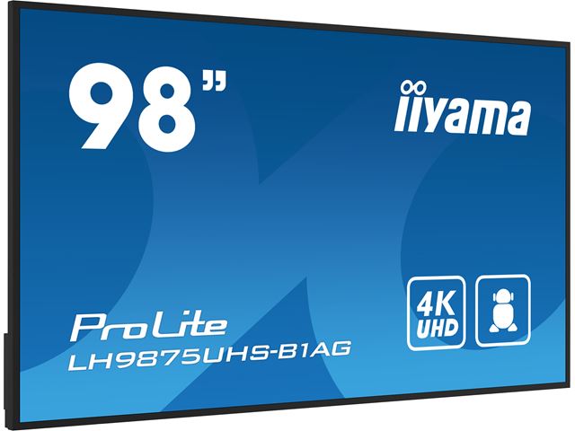 iiyama ProLite LH9875UHS-B1AG 98", 24/7, 4K, IPS, HDMI, landscape/portrait, Wifi, Android OS, FailOver and Intel® SDM slot, Anti-Glare image 2