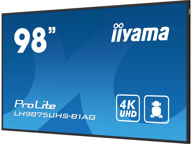 iiyama ProLite LH9875UHS-B1AG 98", 24/7, 4K, IPS, HDMI, landscape/portrait, Wifi, Android OS, FailOver and Intel® SDM slot, Anti-Glare image 6