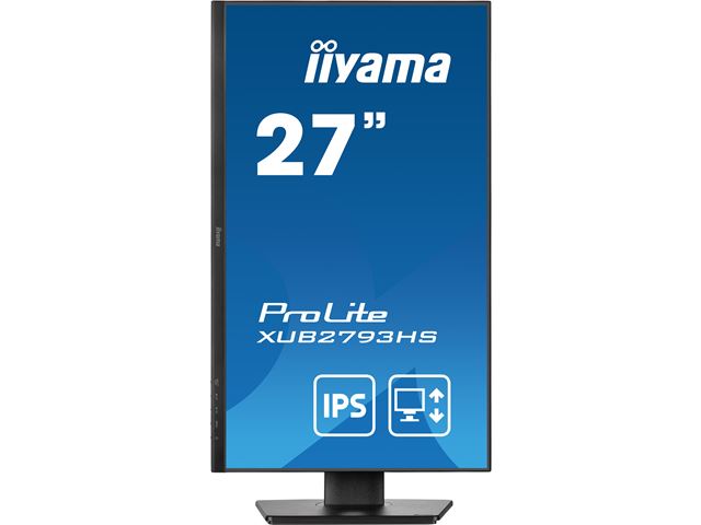 iiyama ProLite Monitor XUB2793HS-B6 27", Black, Height Adjustable, IPS Panel, 3-side borderless design image 1