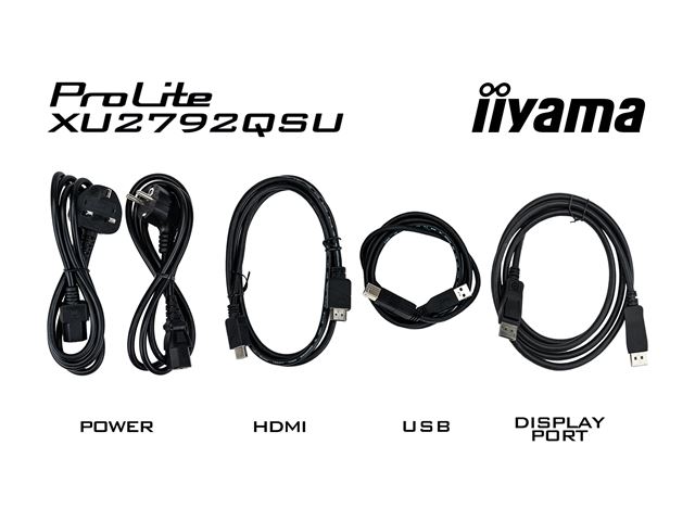 iiyama ProLite monitor XU2792QSU-B6 27" IPS, 2560x1440, 100hz, FreeSync, Ultra Slim Bezel, Black, HDMI, Display Port, USB Hub,  image 12