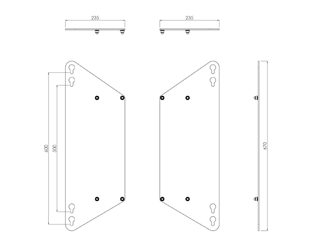 iiyama MD 052B7280 Adapter for floor lifts for ProLite monitors image 1