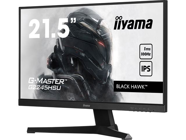 iiyama G-Master Black Hawk gaming monitor G2245HSU-B1 22" Black, IPS, 100Hz, 1ms, FreeSync, HDMI, Display Port, USB Hub image 4