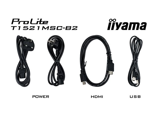 iiyama ProLite monitor T1521MSC-B2 15" Black, Projective Capacitive 10pt touch, glass overlay, scratch resistant, IP65 image 15