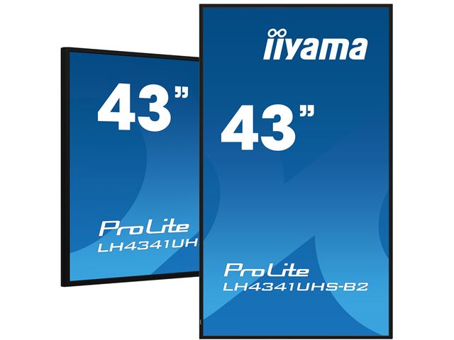 iiyama ProLite monitor LH4341UHS-B2 43", Digital Signage, IPS, HDMI, 4K, 24/7, Landscape/Portrait, Media Player, 500cd/m² brightness image 4