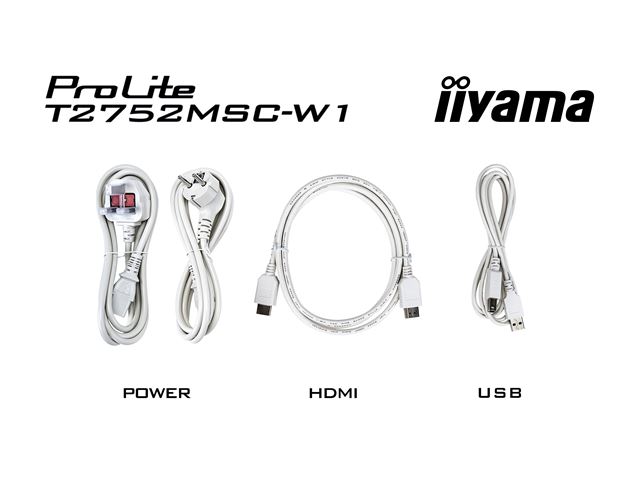 iiyama ProLite monitor T2752MSC-W1 27", White, Projective Capacitive 10pt touch, IPS, Scratch resistant, HDMI, DisplayPort, Edge to edge glass image 19