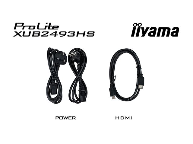 iiyama ProLite monitor XUB2493HS-B6, 24", 3-side borderless design, IPS, 0.5ms, Height Adjustable and pivot function, HDMI, DisplayPort, Blue light reducer, Flicker free image 8