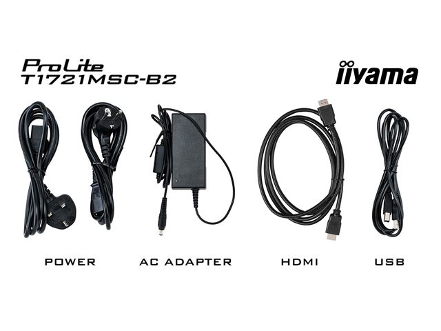 iiyama ProLite monitor T1721MSC-B2 17" Black, 5:4, Projective Capacitive 10pt touch, Bezel Free, edge to edge glass image 9