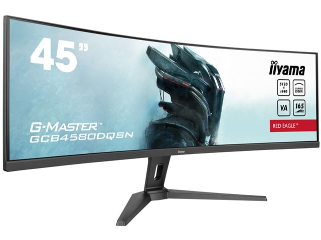 iiyama G-Master Red Eagle curved gaming monitor GCB4580DQSN-B1 45" Height adjustable, Dual QHD, 165Hz, 0.8ms, USB-C Dock, HDMI, Display Port, USB Hub image 1