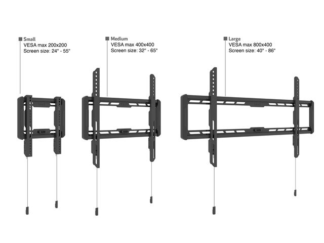 M Universal Wallmount Fixed Small Black image 6