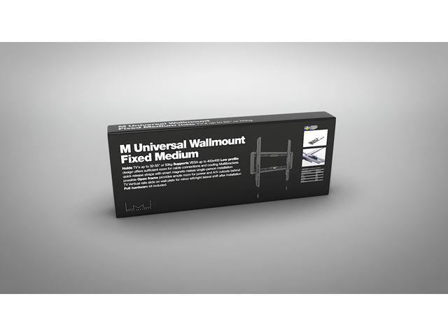 M Universal Wallmount Fixed Medium Black image 3