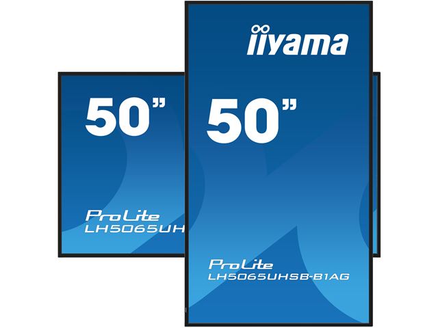 iiyama ProLite monitor LH5065UHSB-B1AG 50", Digital Signage, VA, HDMI, DisplayPort, 4K, 24/7, Landscape/Portrait, Media Player, 800cd/m² panel for illuminating communication, Anti-Glare image 3