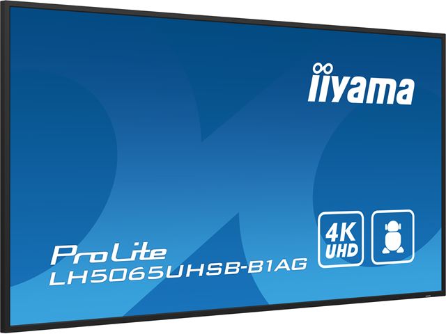 iiyama ProLite monitor LH5065UHSB-B1AG 50", Digital Signage, VA, HDMI, DisplayPort, 4K, 24/7, Landscape/Portrait, Media Player, 800cd/m² panel for illuminating communication, Anti-Glare image 5