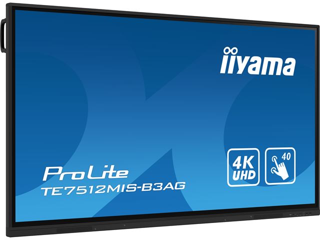 iiyama ProLite TE7512MIS-B3AG 75’’ Interactive 4K UHD Touchscreen,  iiWare 10 with Android 11, Wifi, Eshare app image 2